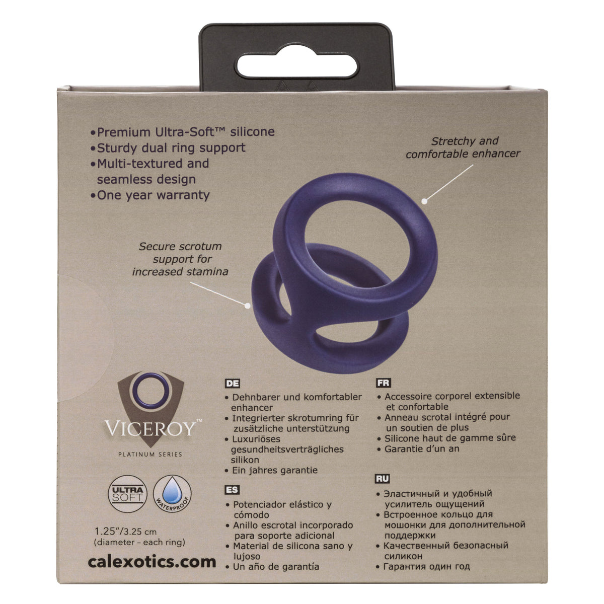 Viceroy Dual Silicone Cock Ring For Enhanced Stamina > Cock Ring > Sling - Tophatter Daily Deals