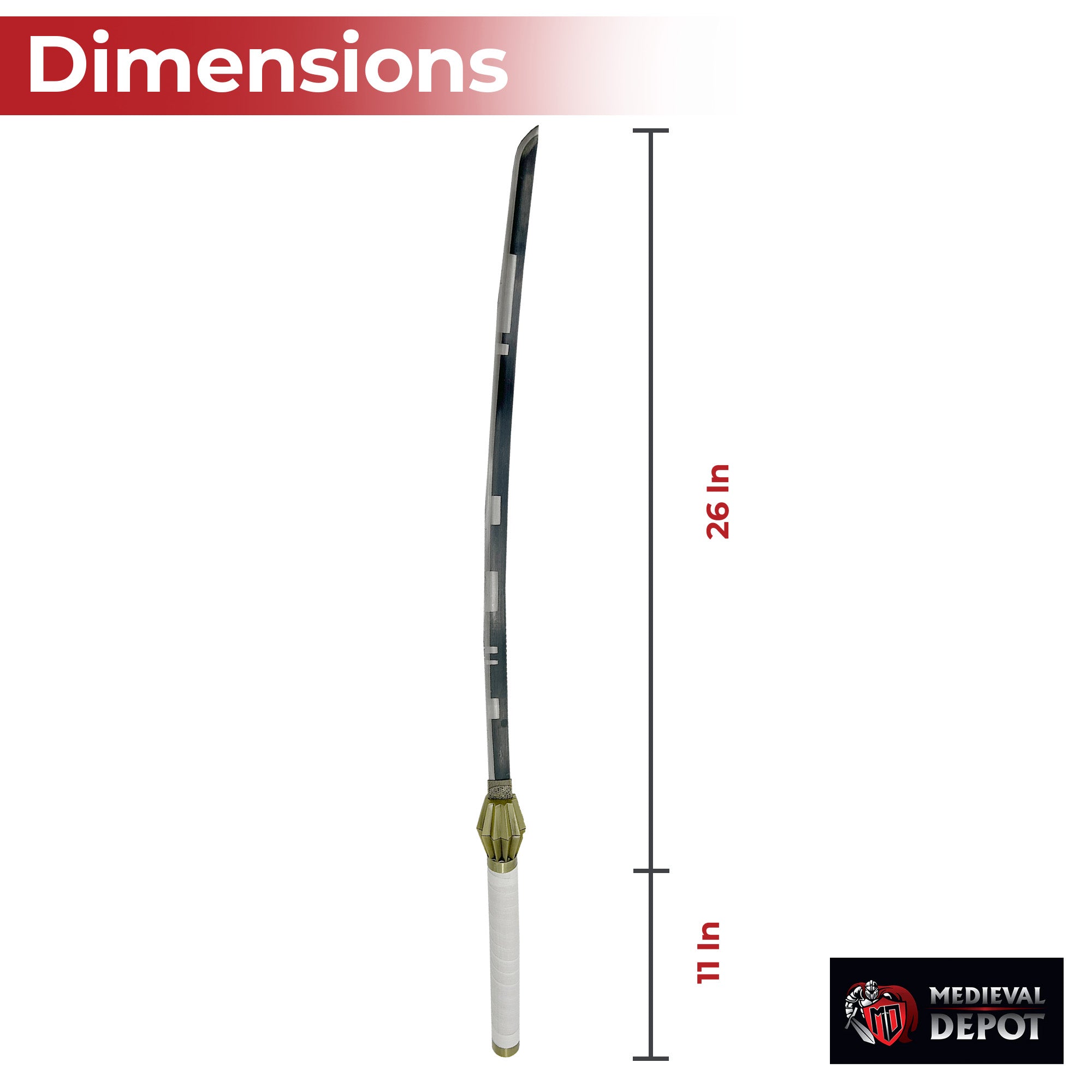 Kenpachi Zaraki’s Nozarashi Lawless Katana Sword from Bleach swords - Tophatter Daily Deals
