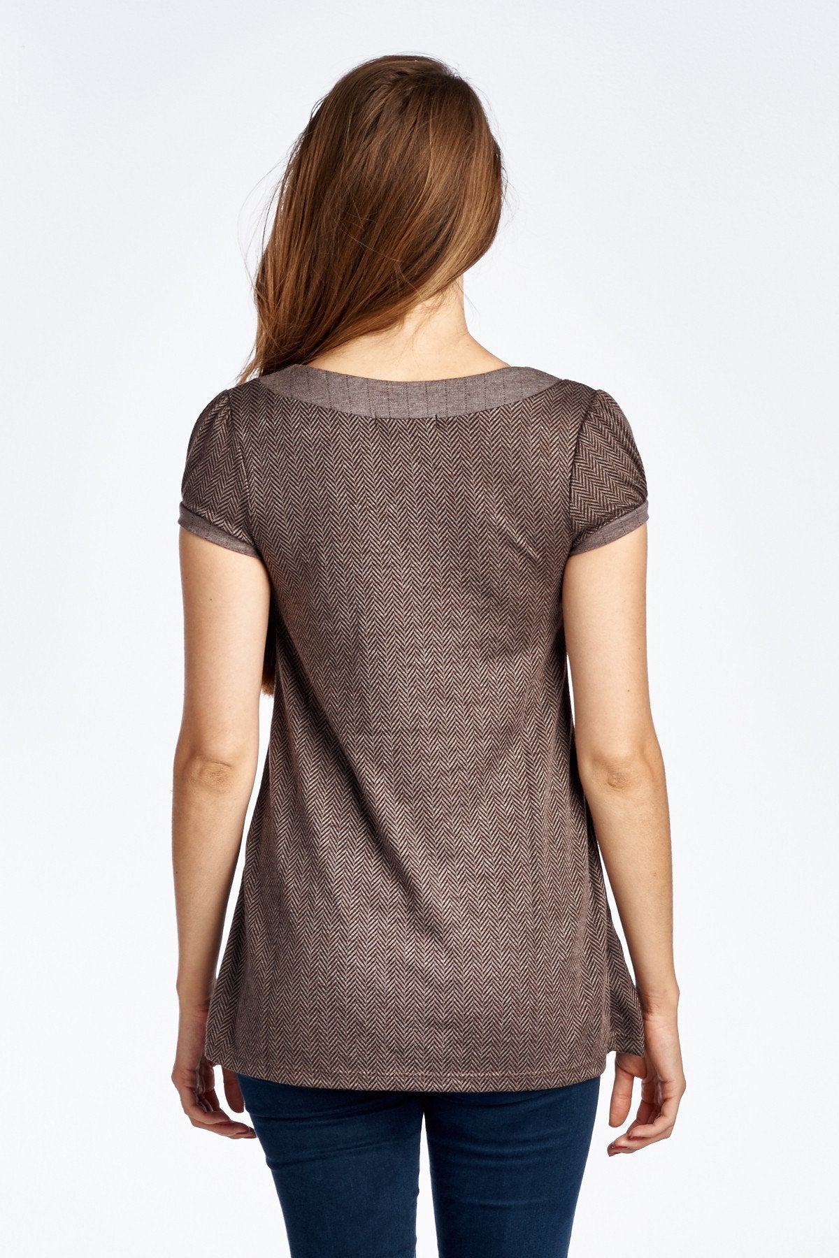 Women's Bell Sleeve Tunic with Front Pocket Detail Tops - Tophatter Daily Deals