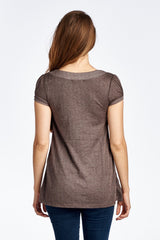 Women's Bell Sleeve Tunic with Front Pocket Detail Tops - Tophatter Daily Deals