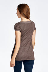 Women's Bell Sleeve Tunic with Front Pocket Detail Tops - Tophatter Daily Deals