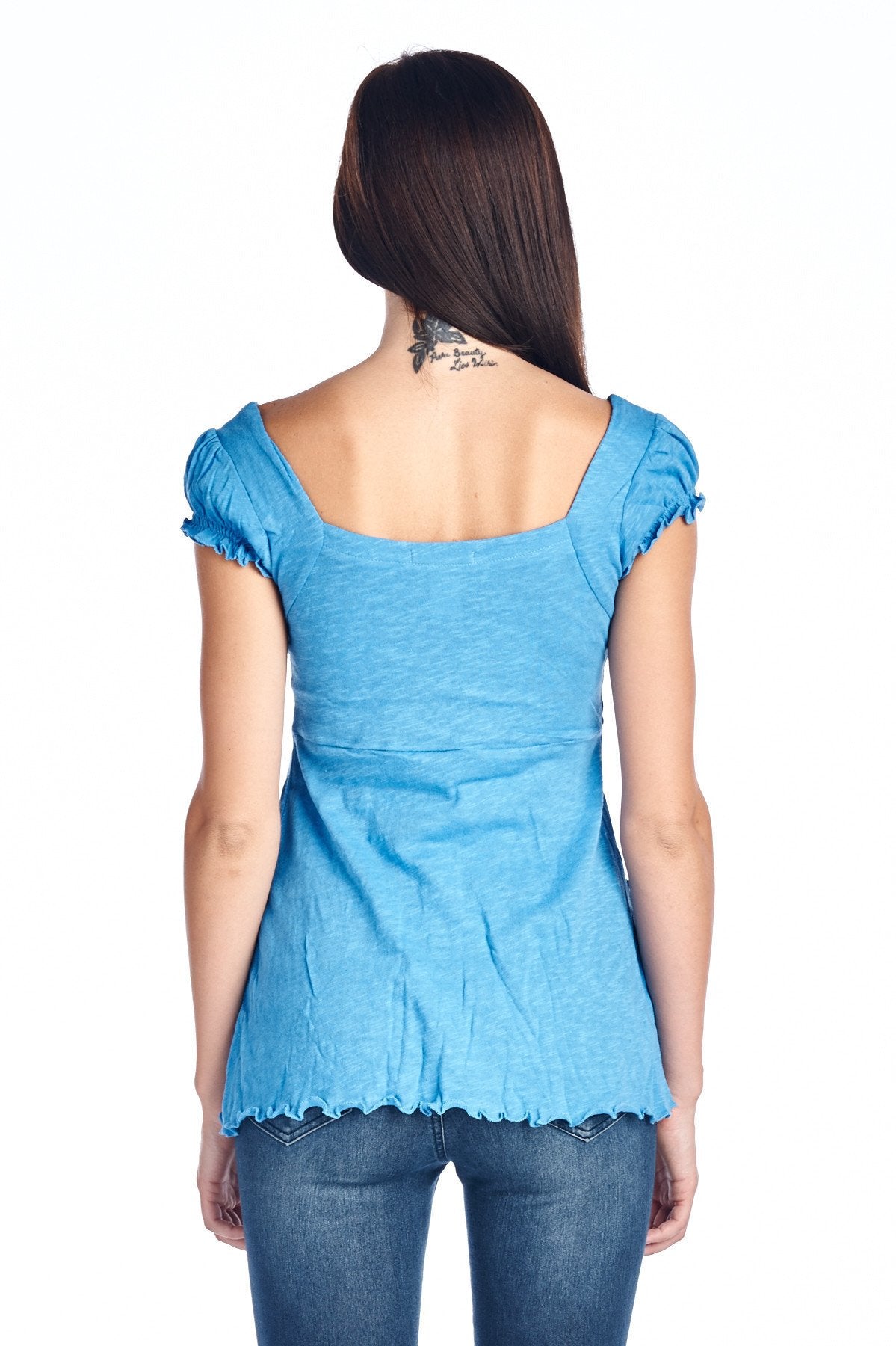 Women's Flutter Sleeve Top Tops - Tophatter Daily Deals