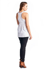 Women's Jersey Smocked Racerback Tank Tanks - Tophatter Daily Deals