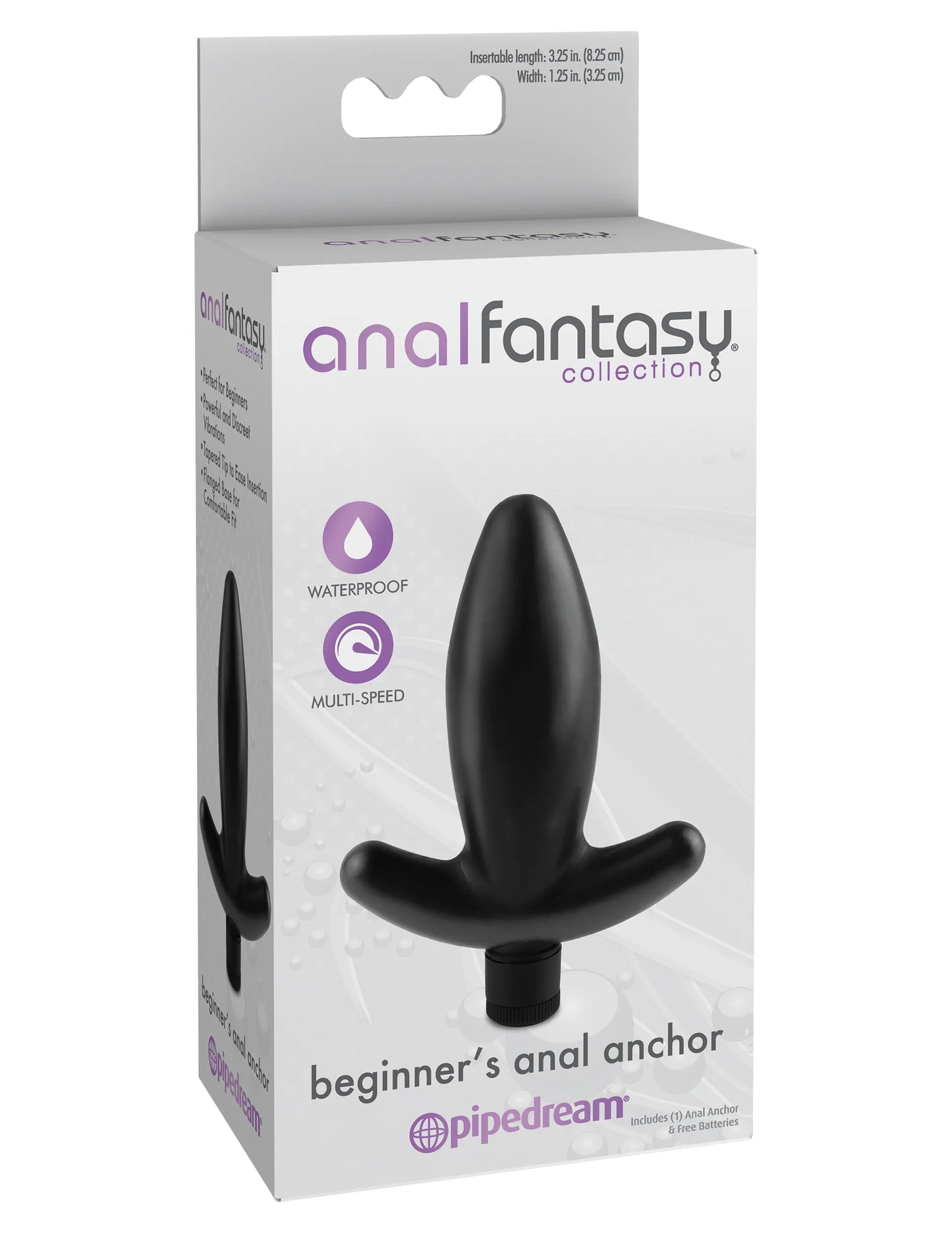Anal Fantasy Collection Beginners Anal Anchor (Black) – 1.25 Inch Butt Plug > Anal Range > Butt Plugs - Tophatter Daily Deals