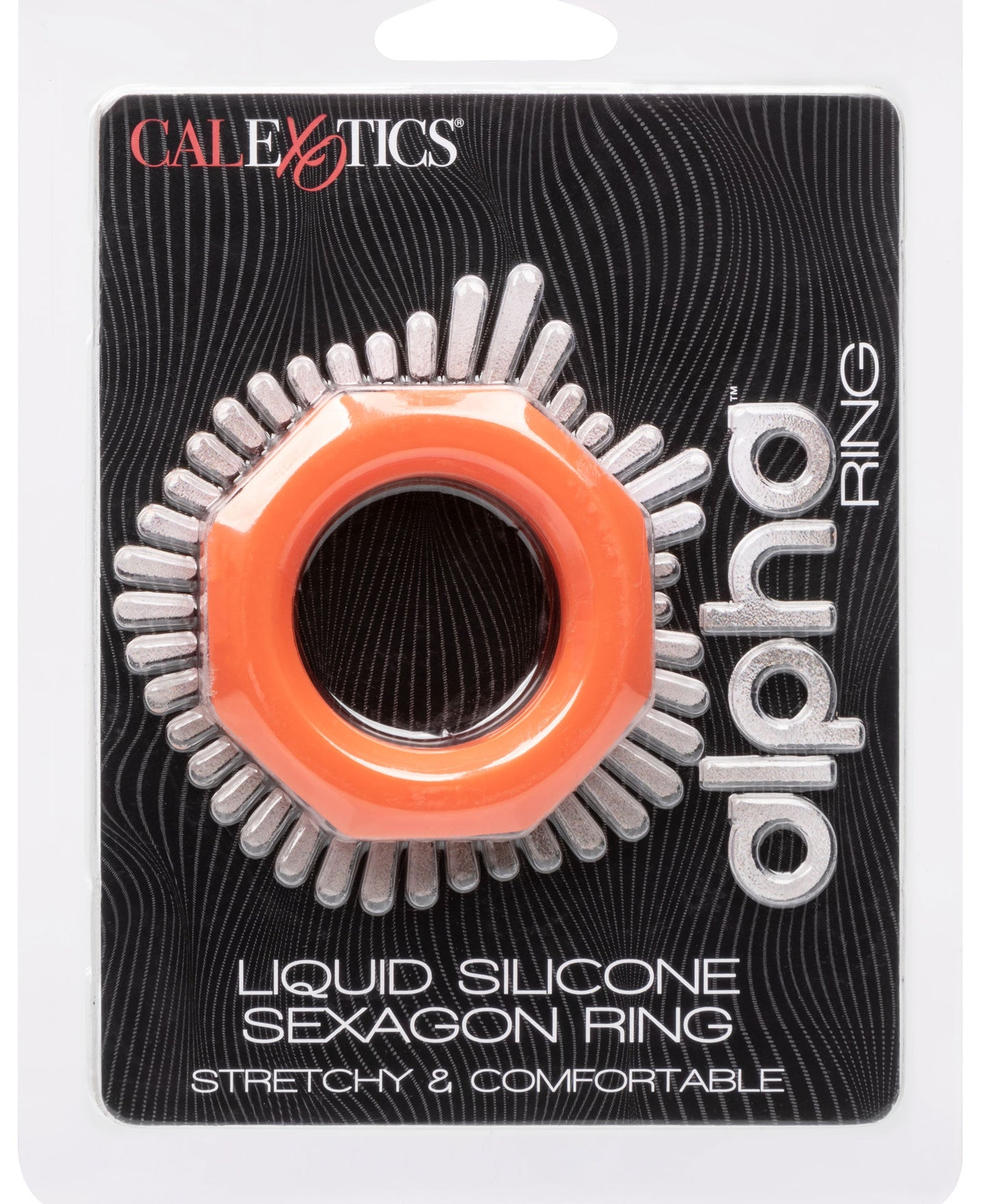 Alpha Liquid Silicone Sexagon Ring Orange Stretchy Comfortable Enhancer > Cock Ring > Single - Tophatter Daily Deals