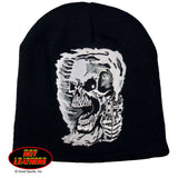 Hot Leathers Assassin Knit Cap Embroidered Skull & Pistols Beanie Beanie/Knit Cap - Tophatter Daily Deals