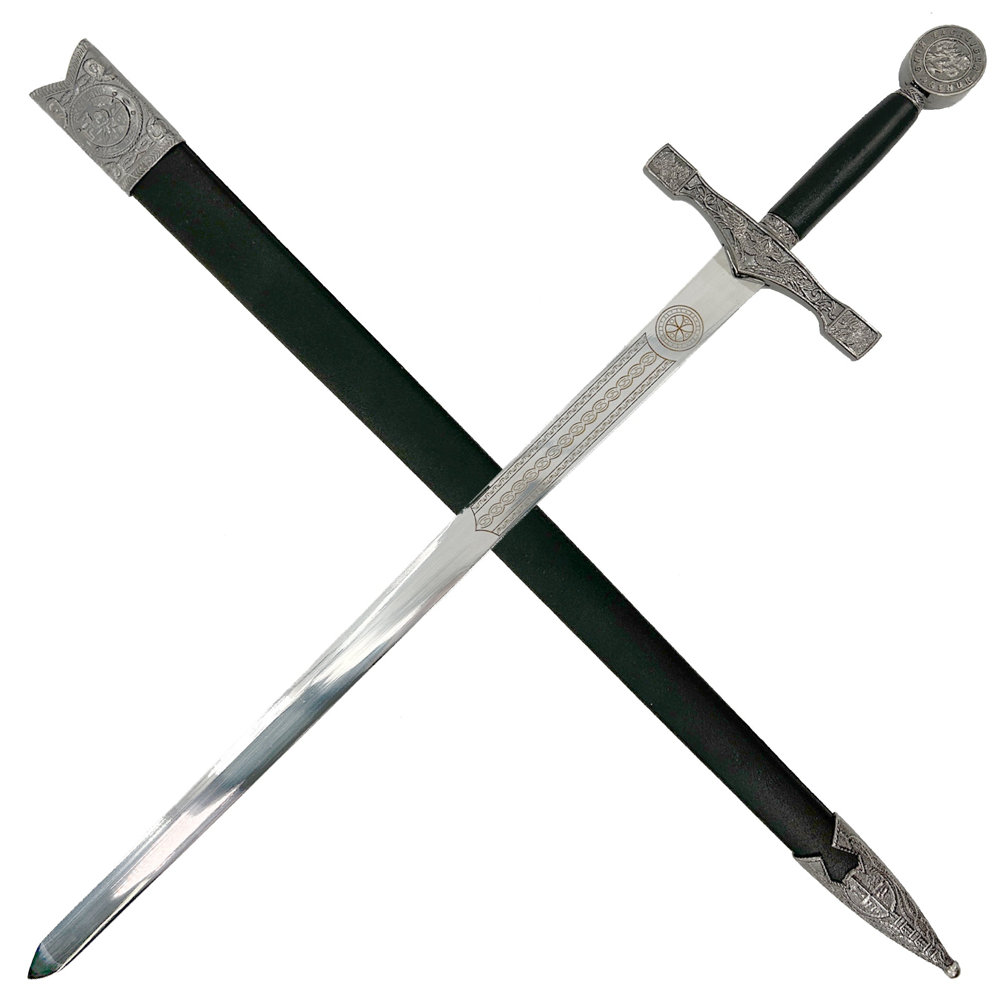 King Arthur Excalibur Replica Longsword - Silver swords - Tophatter Daily Deals
