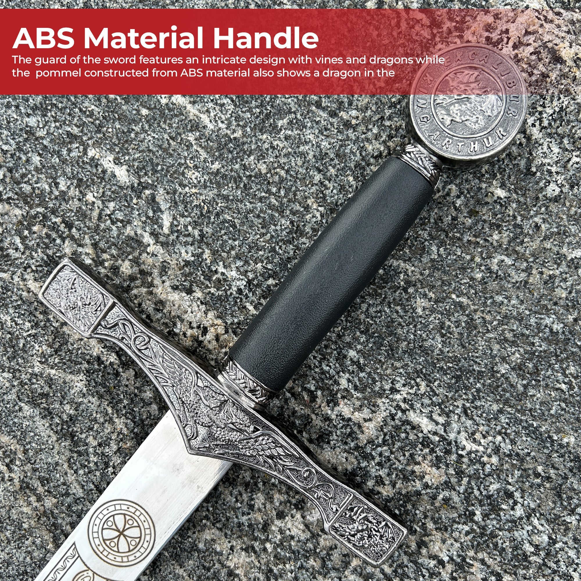 King Arthur Excalibur Replica Longsword - Silver swords - Tophatter Daily Deals