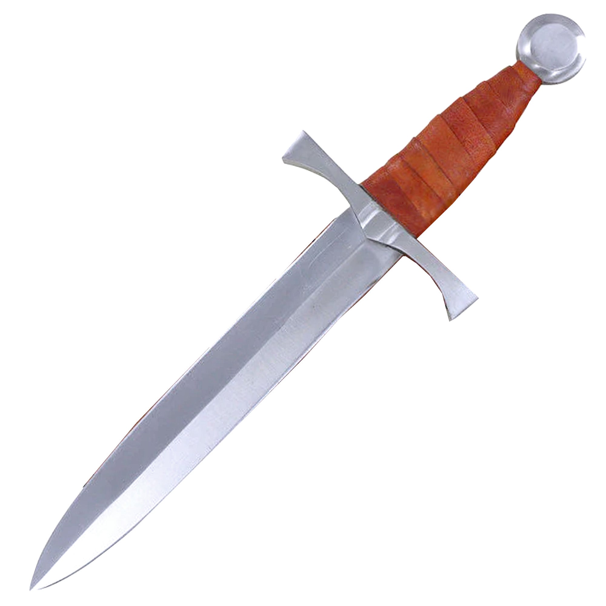 King of the Archers Full Tang Arming Dagger with Brown Leather Handle Dagger - Tophatter Daily Deals