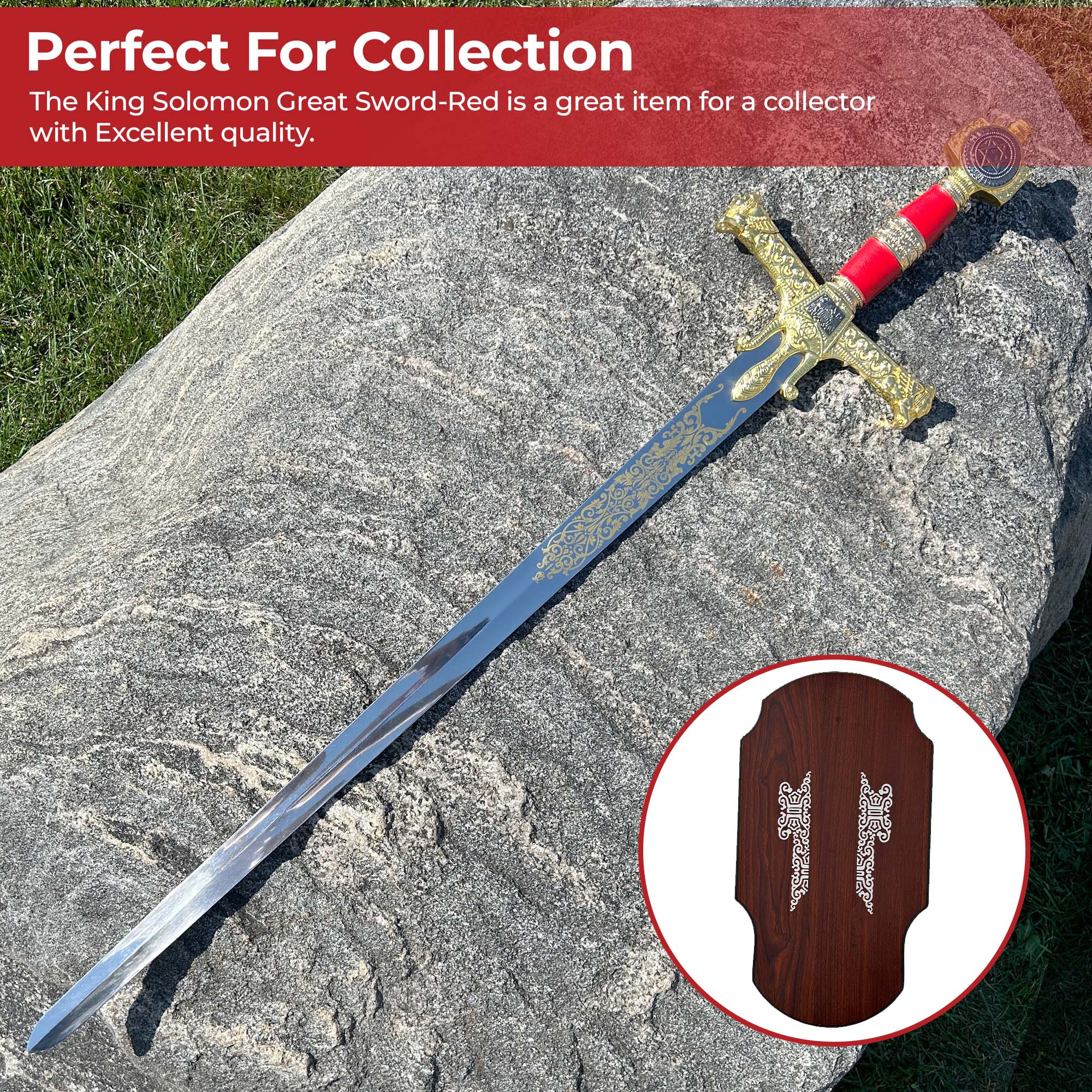 King Solomon Great Sword Red swords - Tophatter Daily Deals