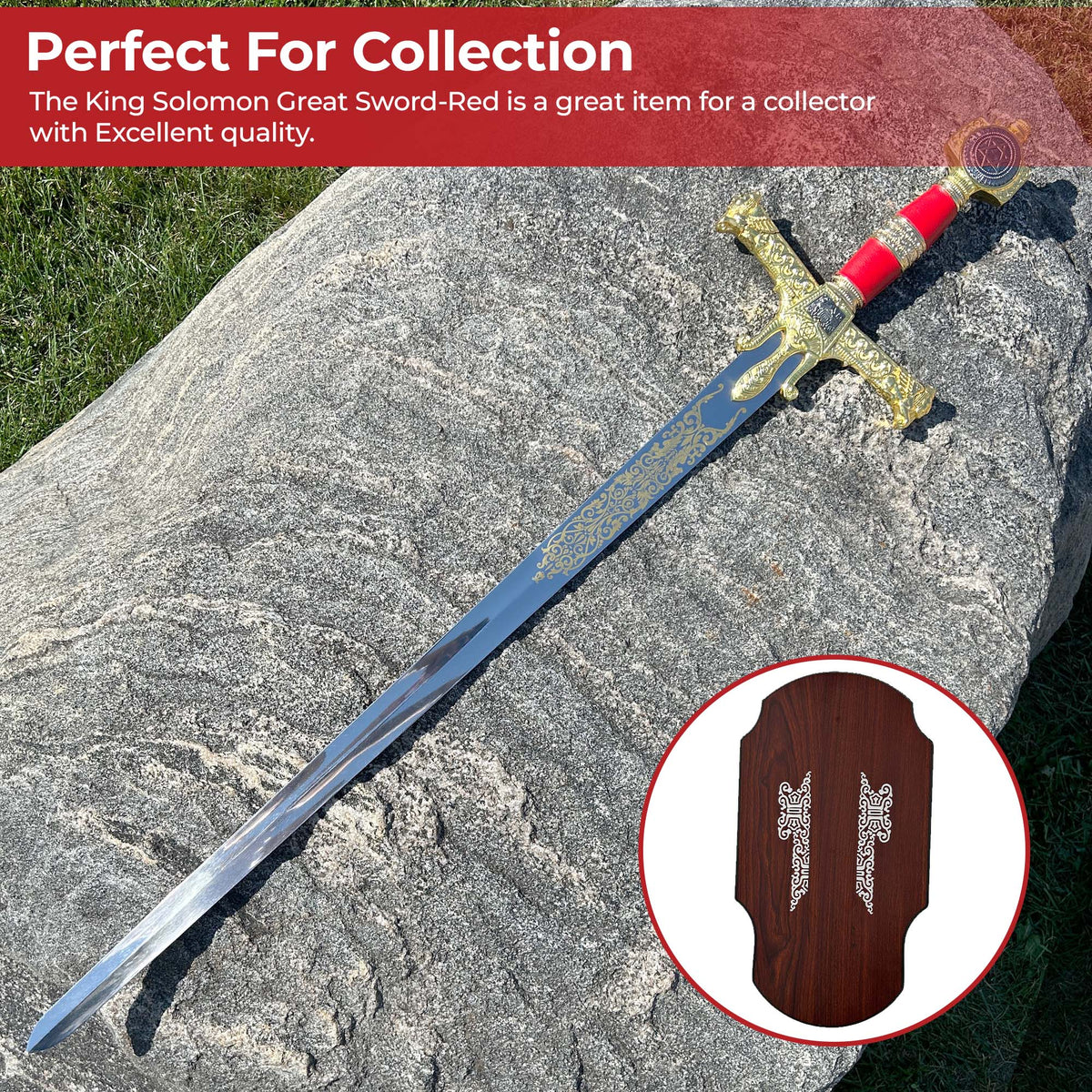 King Solomon Great Sword Red swords - Tophatter Daily Deals