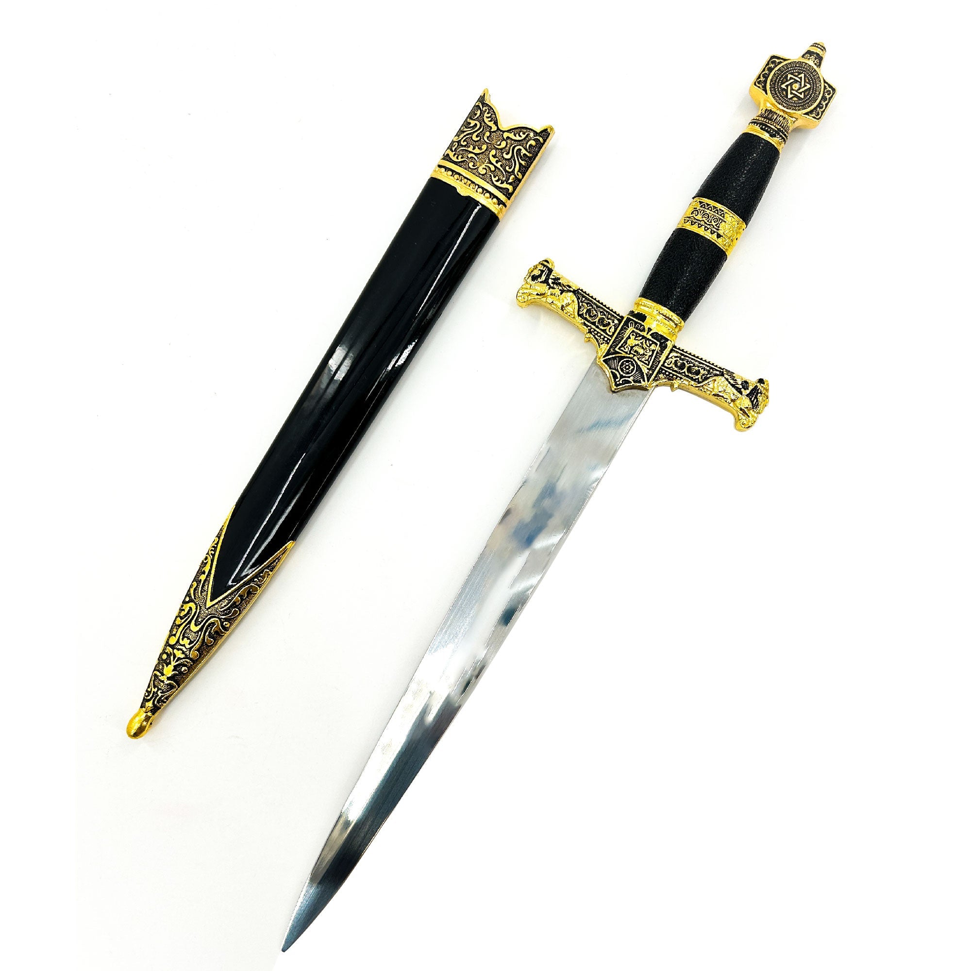 King Solomon Medieval Crusader Dagger Black historical period - Tophatter Daily Deals