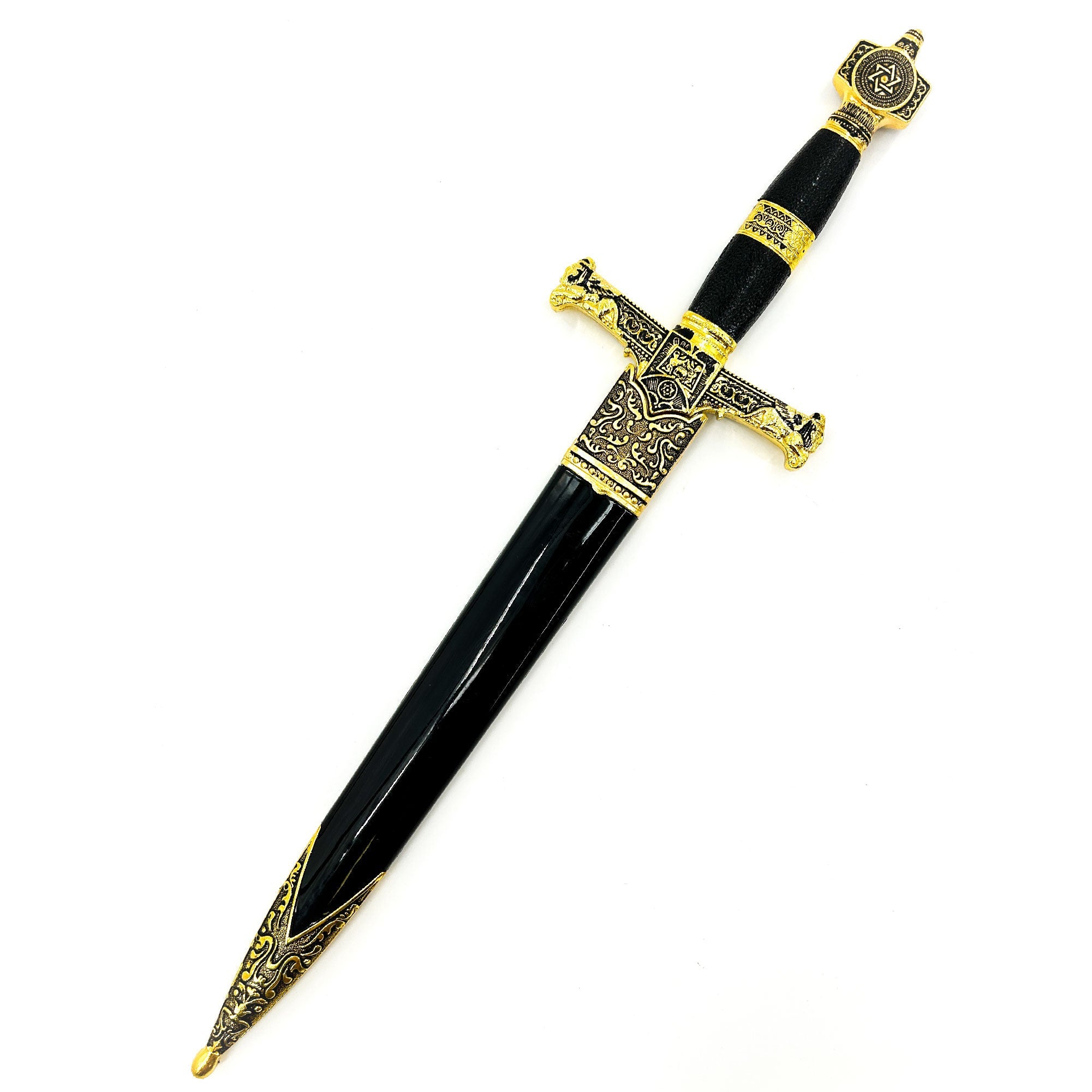 King Solomon Medieval Crusader Dagger Black historical period - Tophatter Daily Deals