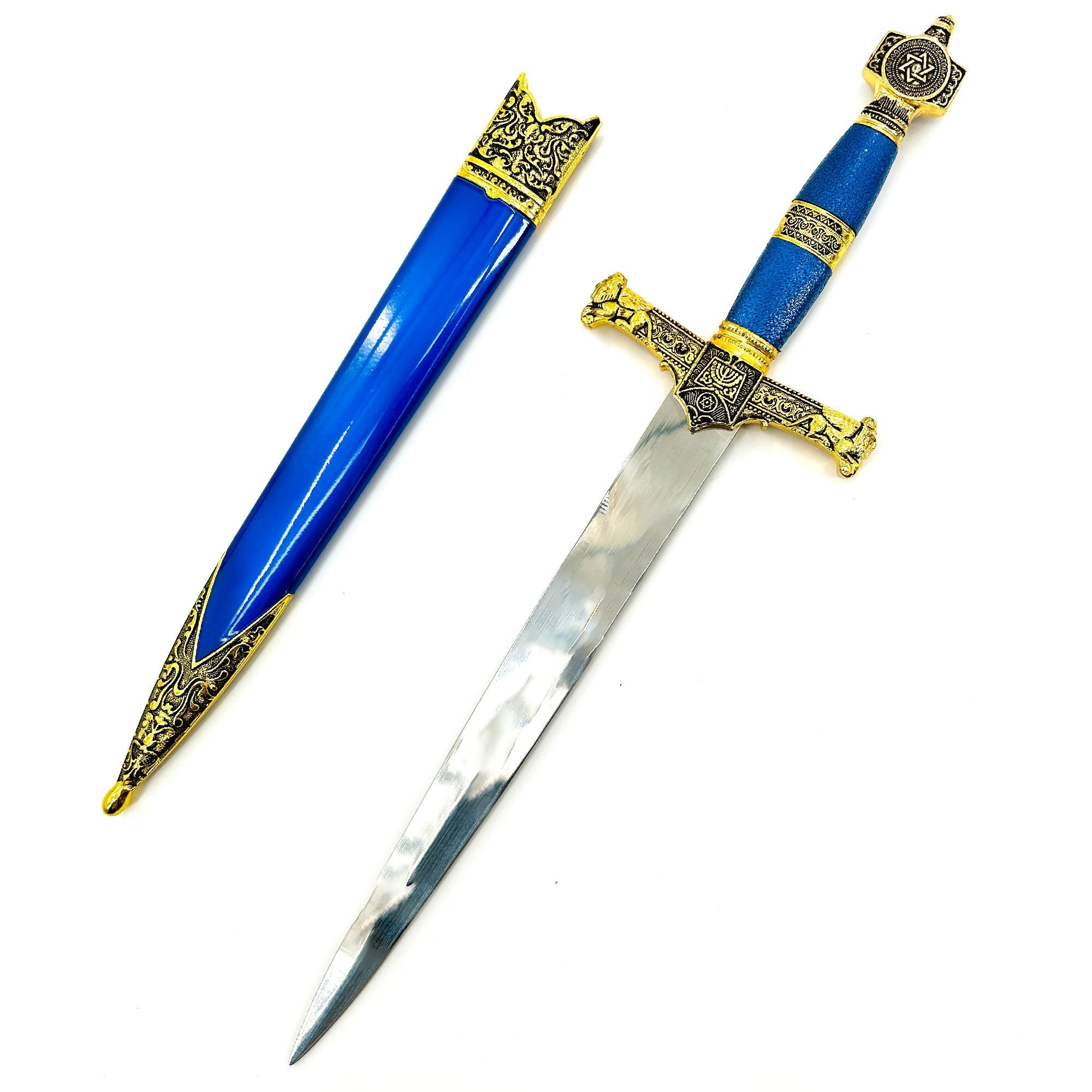 King Solomon Medieval Crusader Dagger Blue historical period - Tophatter Daily Deals