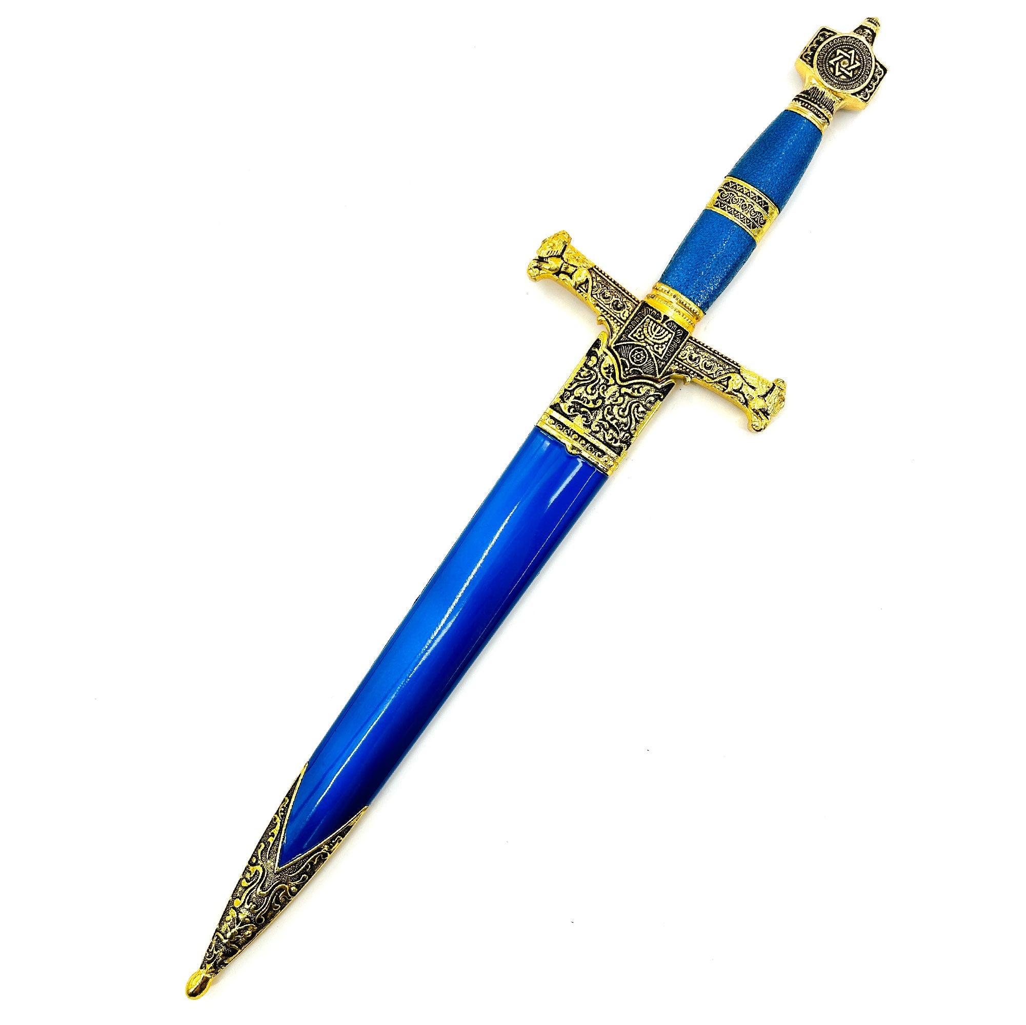 King Solomon Medieval Crusader Dagger Blue historical period - Tophatter Daily Deals