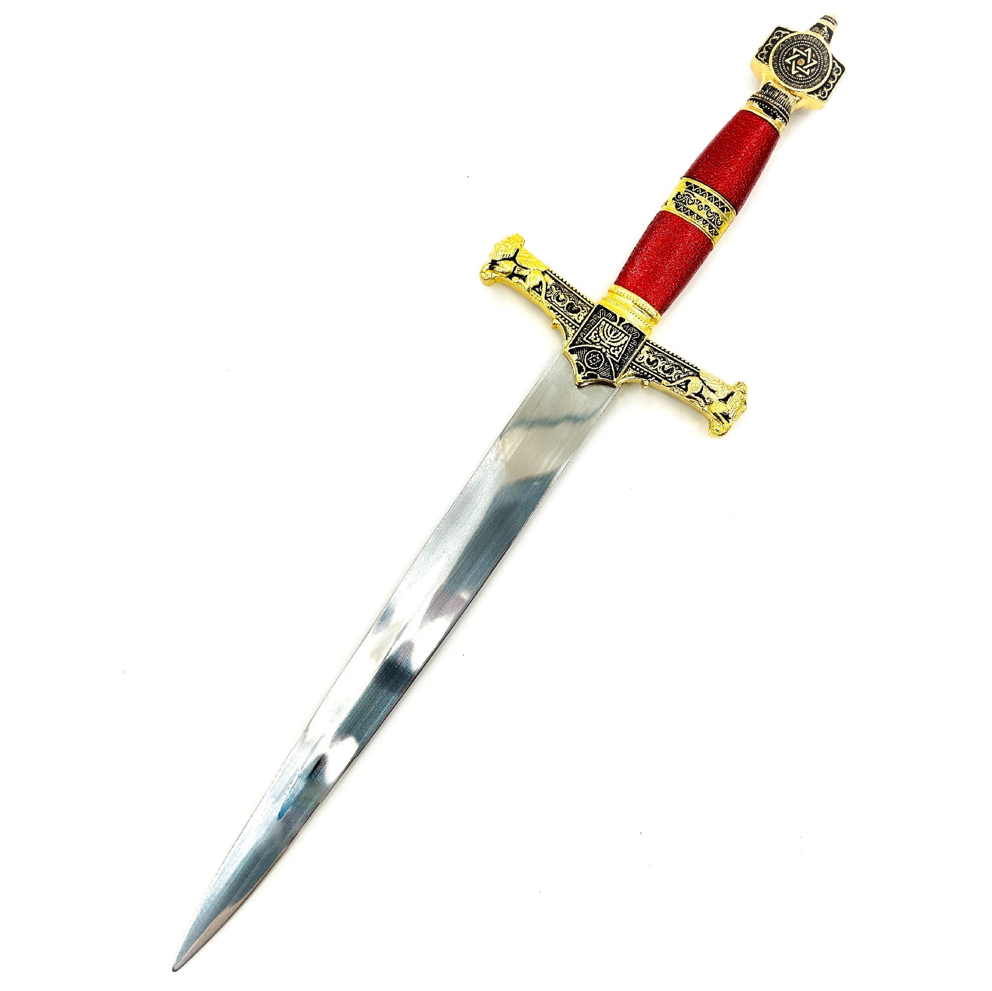 King Solomon Medieval Crusader Dagger Red historical period - Tophatter Daily Deals
