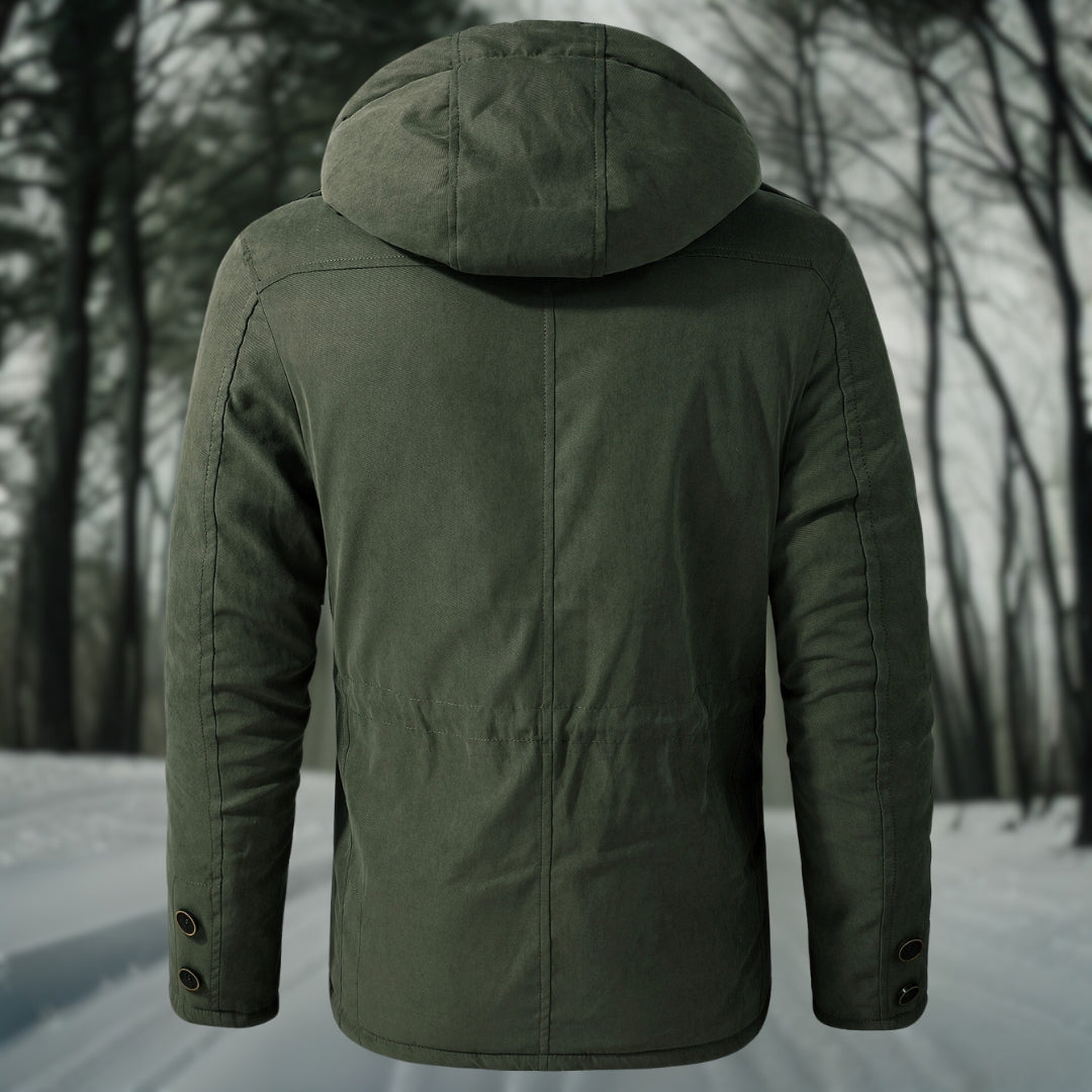 Waterproof Men Parka - Mid Thigh Hooded, Fleece Lined - Tophatter Daily Deals