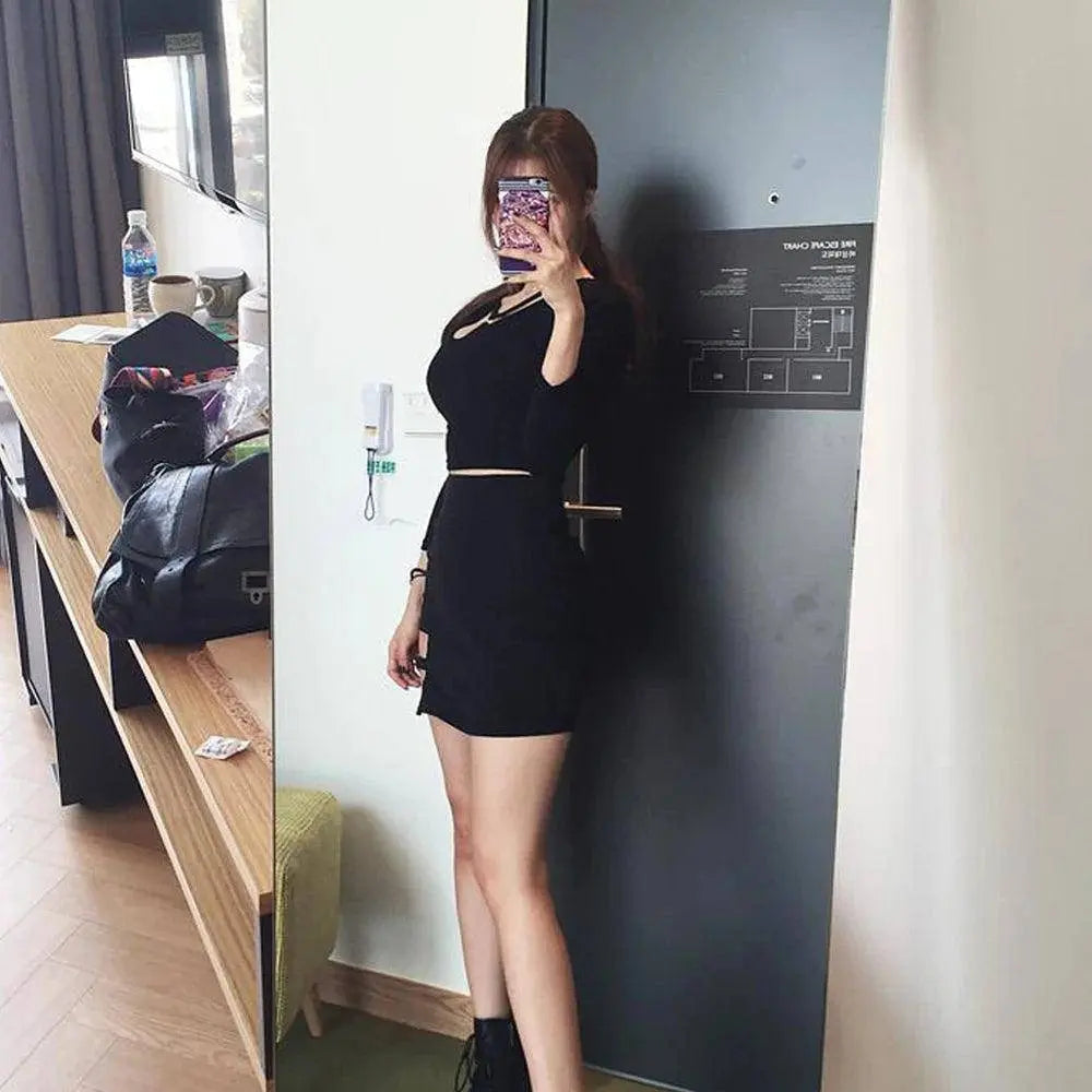 KLV Women Summer Harajuku Sexy Irregular High Waist Bandage Skirt Female Black Gothic Mini Bodycon Short Skirt Slim Clubwear - Tophatter Daily Deals