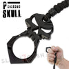 One Finger Skull Knuckle Paracord Self Defense Keychain - Black SD-KeyChain - Tophatter Daily Deals
