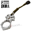 One Finger Skull Knuckle Paracord Self Defense Keychain - Silver Silver SD-KeyChain - Tophatter Daily Deals