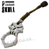 One Finger Skull Knuckle Paracord Self Defense Keychain - Silver Silver SD-KeyChain - Tophatter Daily Deals