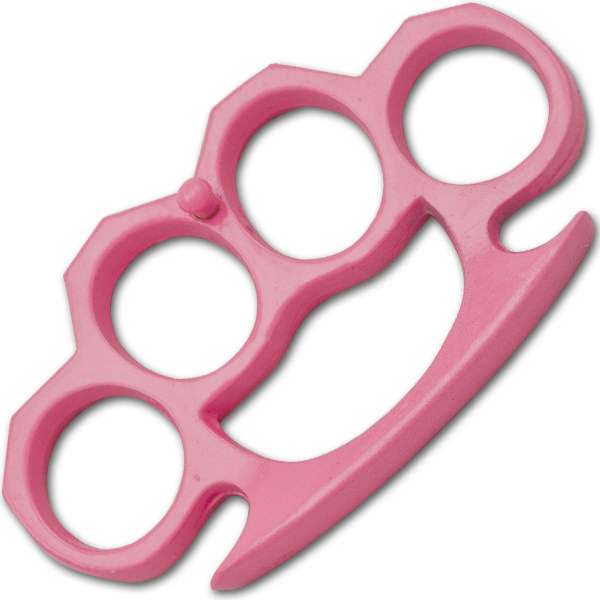 Pink Color Solid Steel Belt Buckle Knuckle, Paperweight Collectible Weapons - Tophatter Daily Deals