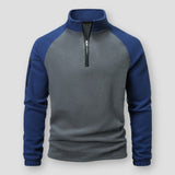 Warm Classic Men's Fleece Pullover - Half Zip, Midweight Blue - Tophatter Daily Deals