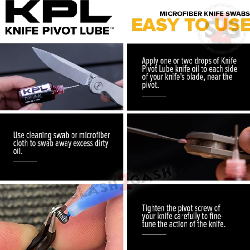 KPL™ Best Knife Oil Pivot Lube Knife Care Swabs Microfiber - 50 Pack Knife-Oil - Tophatter Daily Deals