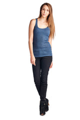 Women's Henley Tank with Lurex Thread Tanks - Tophatter Daily Deals