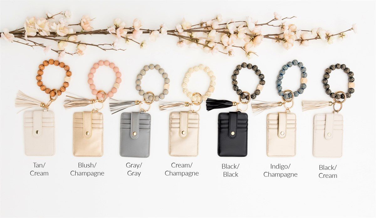 Leopard Beaded Key Ring Wallet Bracelet Handbags & Wallets - Tophatter Daily Deals