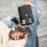Leopard Beaded Key Ring Wallet Bracelet Handbags & Wallets - Tophatter Daily Deals