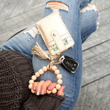Leopard Beaded Key Ring Wallet Bracelet Handbags & Wallets - Tophatter Daily Deals