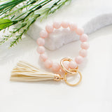 Silicone Key Ring Bracelet Blush Pearl Bracelets - Tophatter Daily Deals