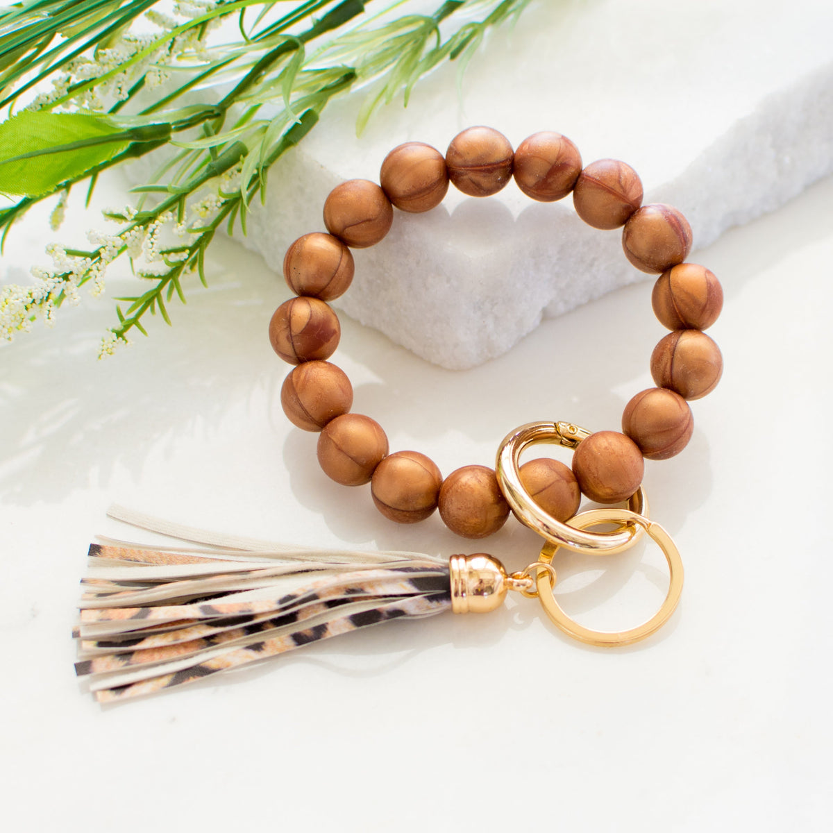Silicone Key Ring Bracelet Copper Bracelets - Tophatter Daily Deals
