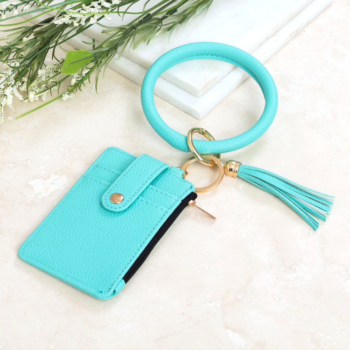 Key Ring ID Wallet Zip Bracelet Mint Handbags & Wallets - Tophatter Daily Deals