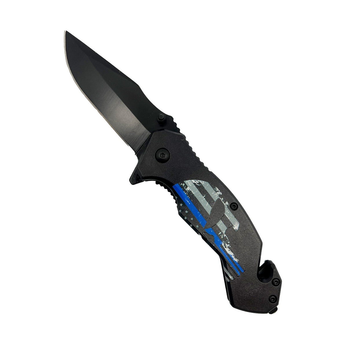 3 1/2" Spring Assisted Knife Punisher Skull - Tophatter Daily Deals