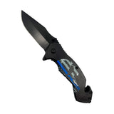 3 1/2" Spring Assisted Knife Punisher Skull - Tophatter Daily Deals