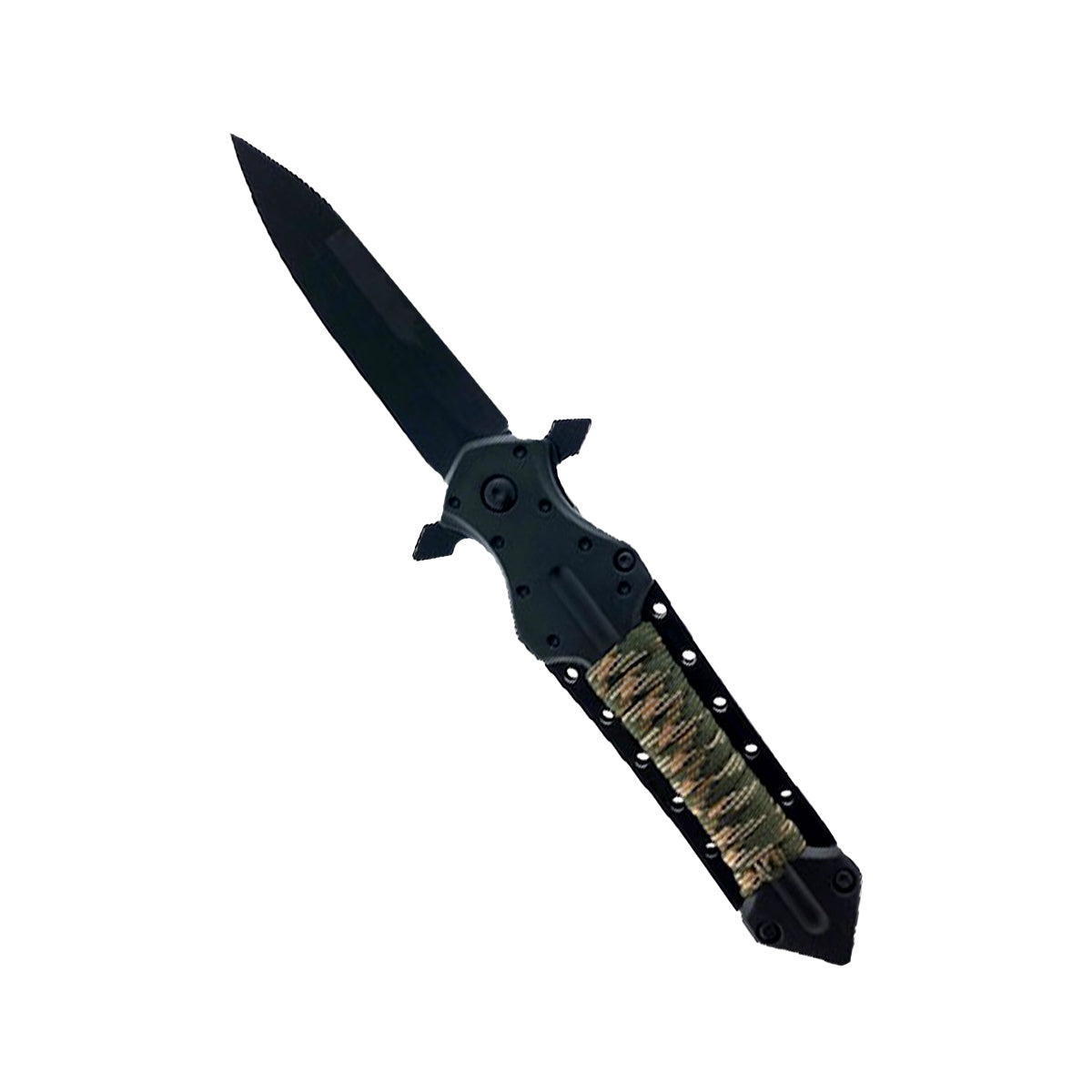 4.5" Spring Assisted Knife w/ Paracord Grip - Tophatter Daily Deals