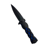 3.75" Weave Pattern Knife With ABS Handle Blue - Tophatter Daily Deals