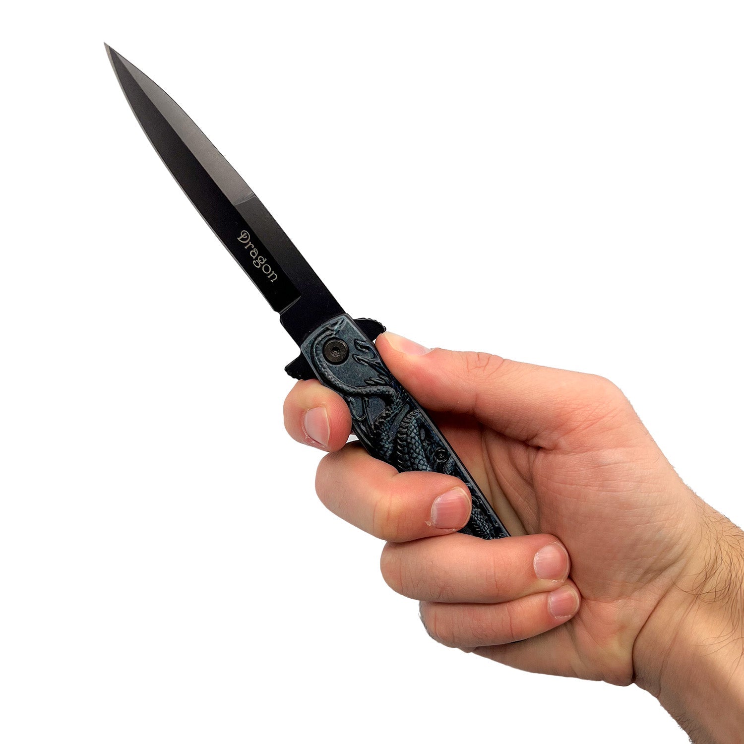 4" Black Dragon Knife with ABS Handle - Tophatter Daily Deals