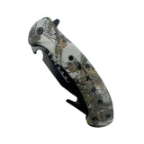 8.75" Camo Spring Assisted Knife w/ ABS Handle Knife - Tophatter Daily Deals