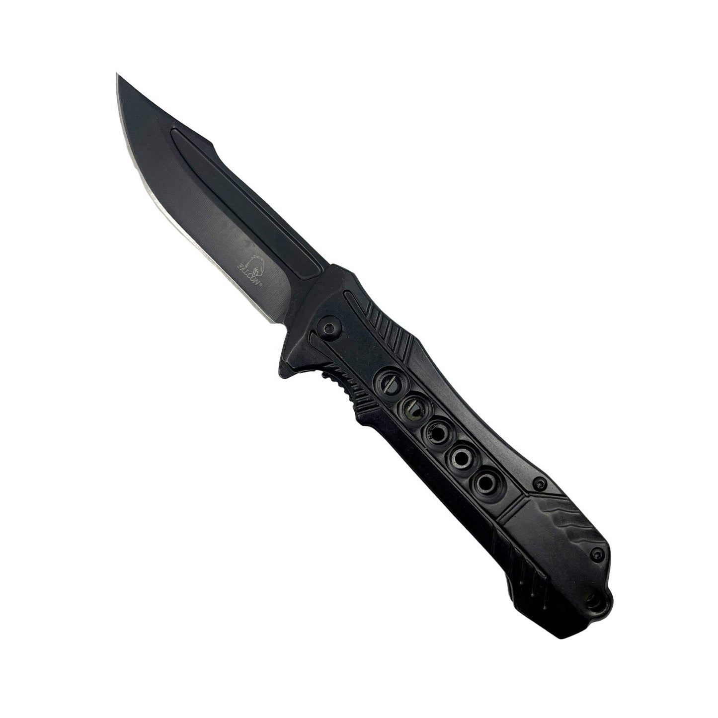 7.75" Semi-Automatic Spring Assisted Knife Black - Tophatter Daily Deals