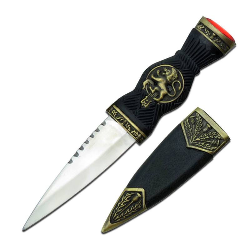7 Inch Overall Medieval Scottish Dirk Dagger Lion Rampant Sgian Dubh Collectible Weapons - Tophatter Daily Deals