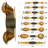 8-Piece: Double Sided Stackable Copper Magnetic Measuring Spoons Set with Leveler Kitchen Tools & Gadgets - Tophatter Daily Deals