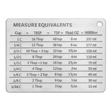 Stainless Steel Measurement Conversion Chart With Strong Magnet For Cups, Tablespoons, Teaspoons, Fluid Oz And Milliliters Conversions Kitchen Tools & Gadgets - Tophatter Daily Deals