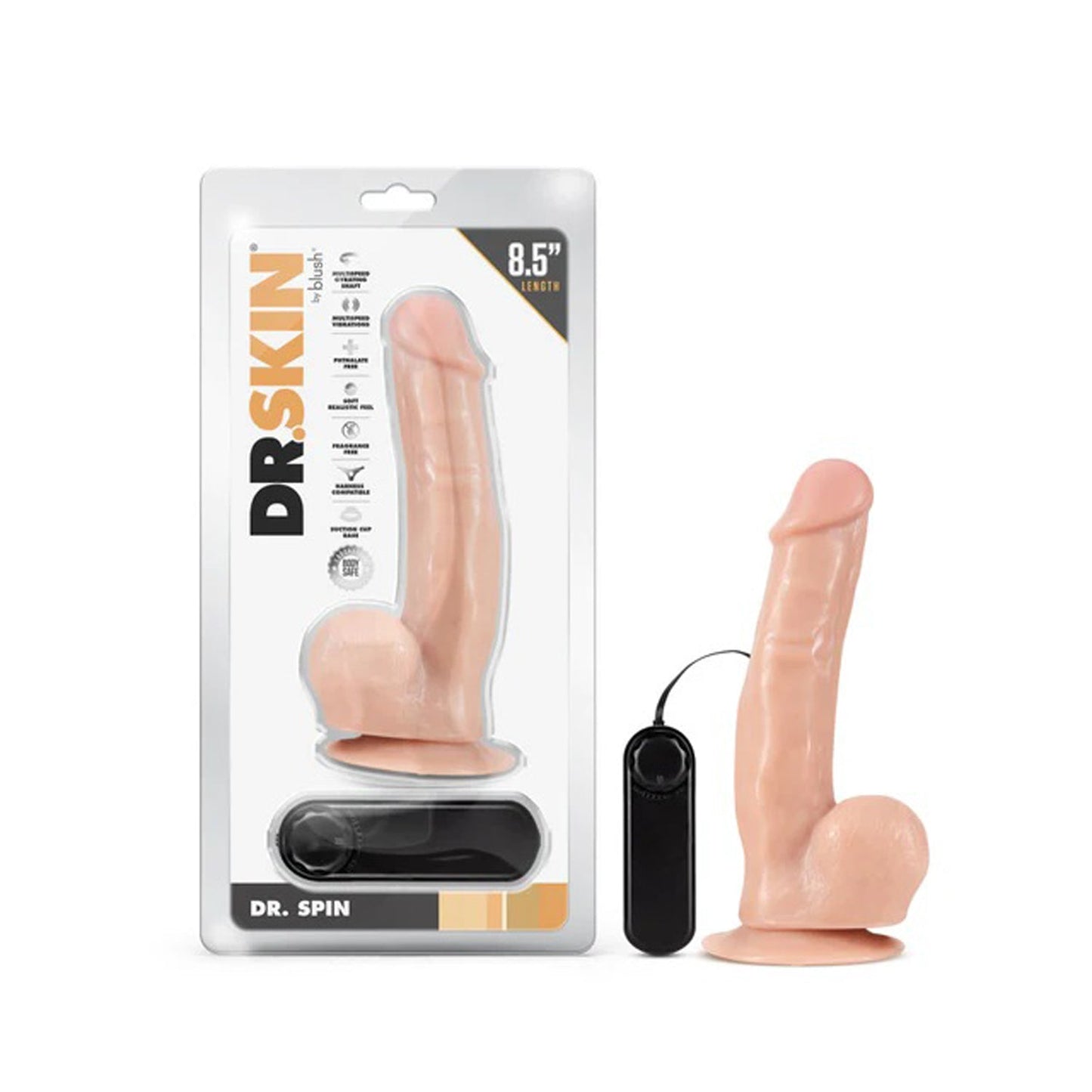 Dr. Skin Dr. Spin (Vanilla) – Gyrating Realistic Dildo > Dildos > Thrusting Dildos - Tophatter Daily Deals