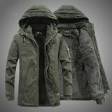 Insulating Men's Fleece Jacket - Hooded, Plush Lining, Cold Green - Tophatter Daily Deals