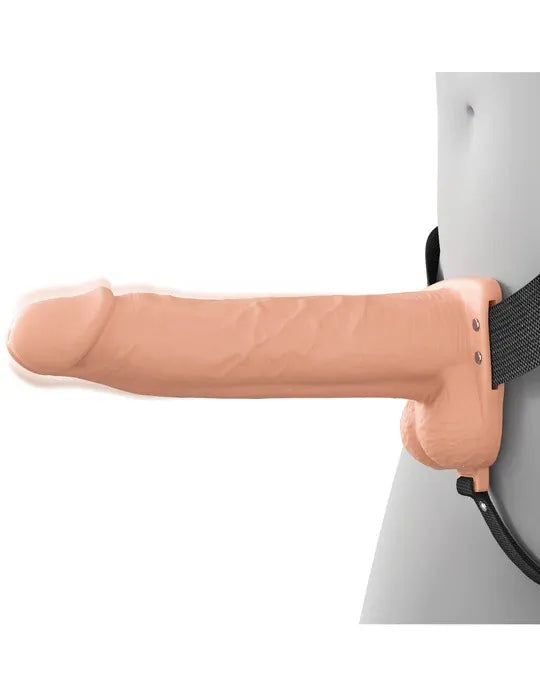 Fantasy X-Tensions Elite (Beige/Brown) – Vibrating Hollow Silicone Strap-On 8 Inch > Dildos > Strap On Harnesses - Tophatter Daily Deals