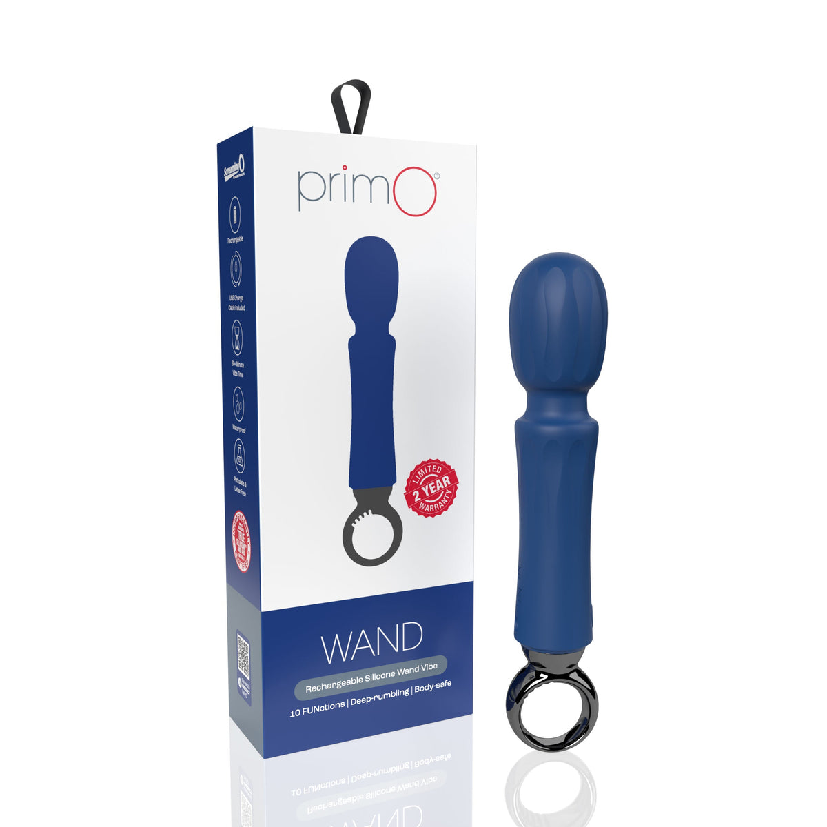 Screaming O PrimO Wand – Rechargeable Portable Wand Vibrator with 10 Vibration Functions > Sex Toys > Massage Wands - Tophatter Daily Deals