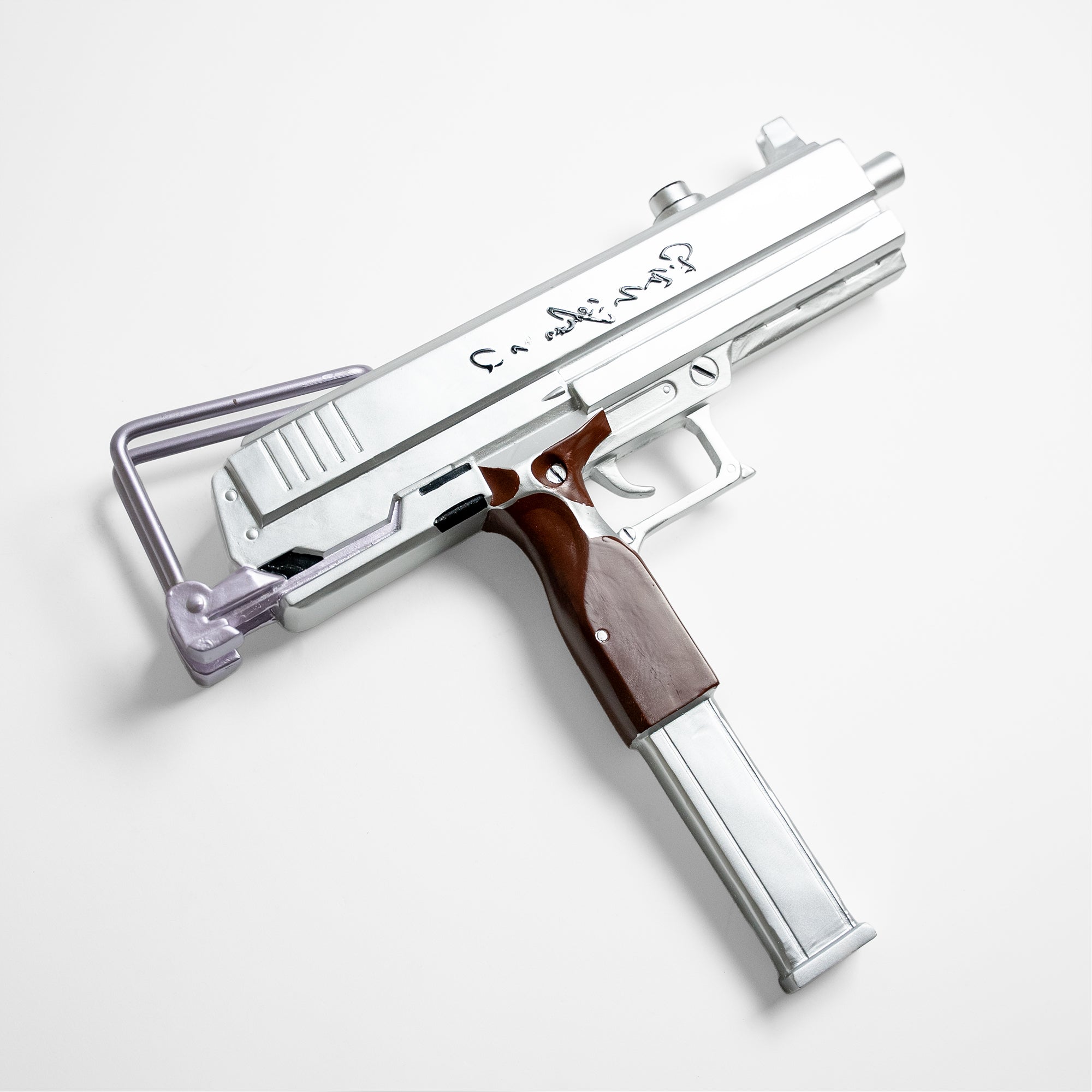 Kafka's Gun Replica – Resin Silver Video Game Sword - Tophatter Daily Deals